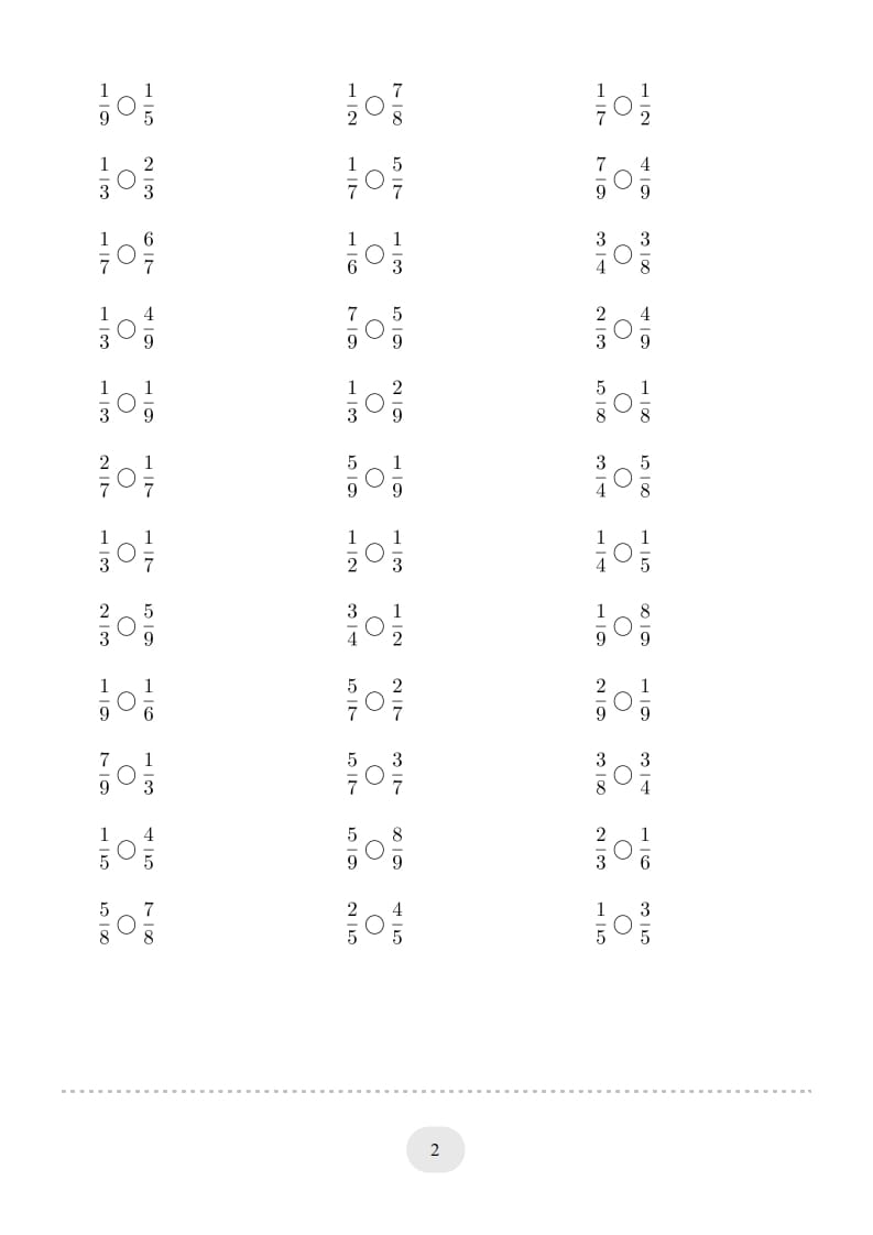 图片[2]-三年级数学上册口算题(分数比大小)1000题（人教版）-学习资料站