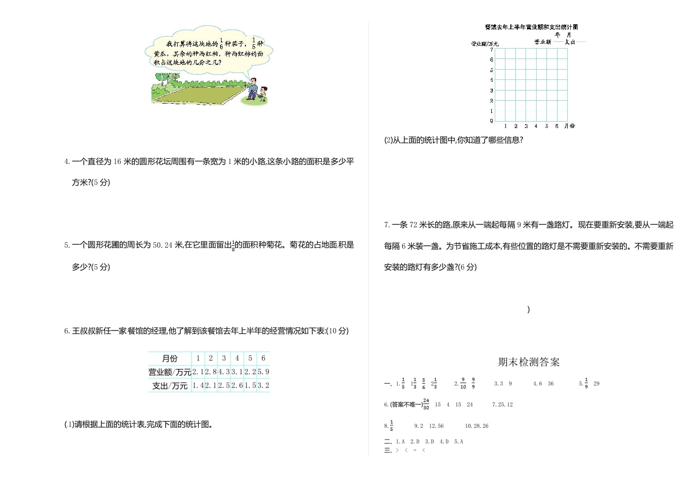 图片[3]-五年级数学下册苏教版下学期期末测试卷1-学习资料站