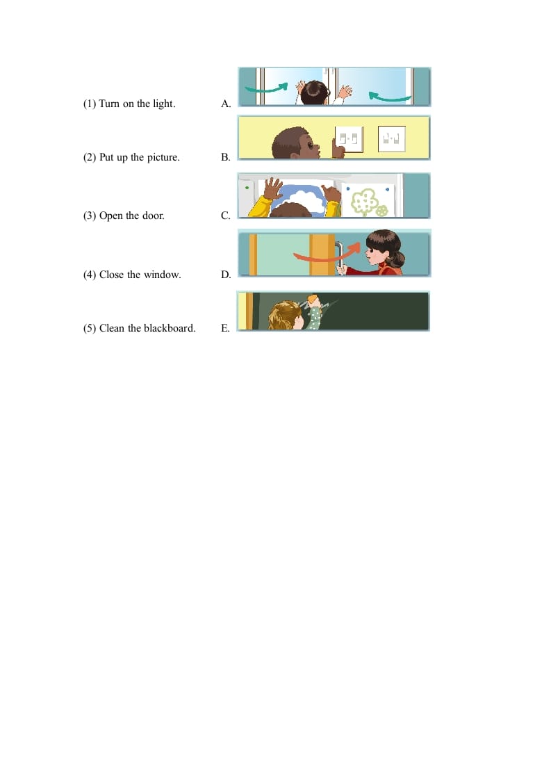 图片[2]-四年级英语上册Unit1_A_Let’s_learn同步习题（人教版一起点）-学习资料站