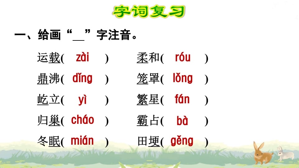 图片[2]-四年级语文上册第1单元复习-学习资料站