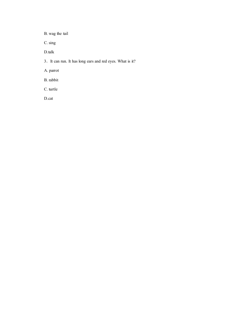 图片[2]-三年级英语上册Unit4《Pets》Lesson2习题（人教版一起点）-学习资料站