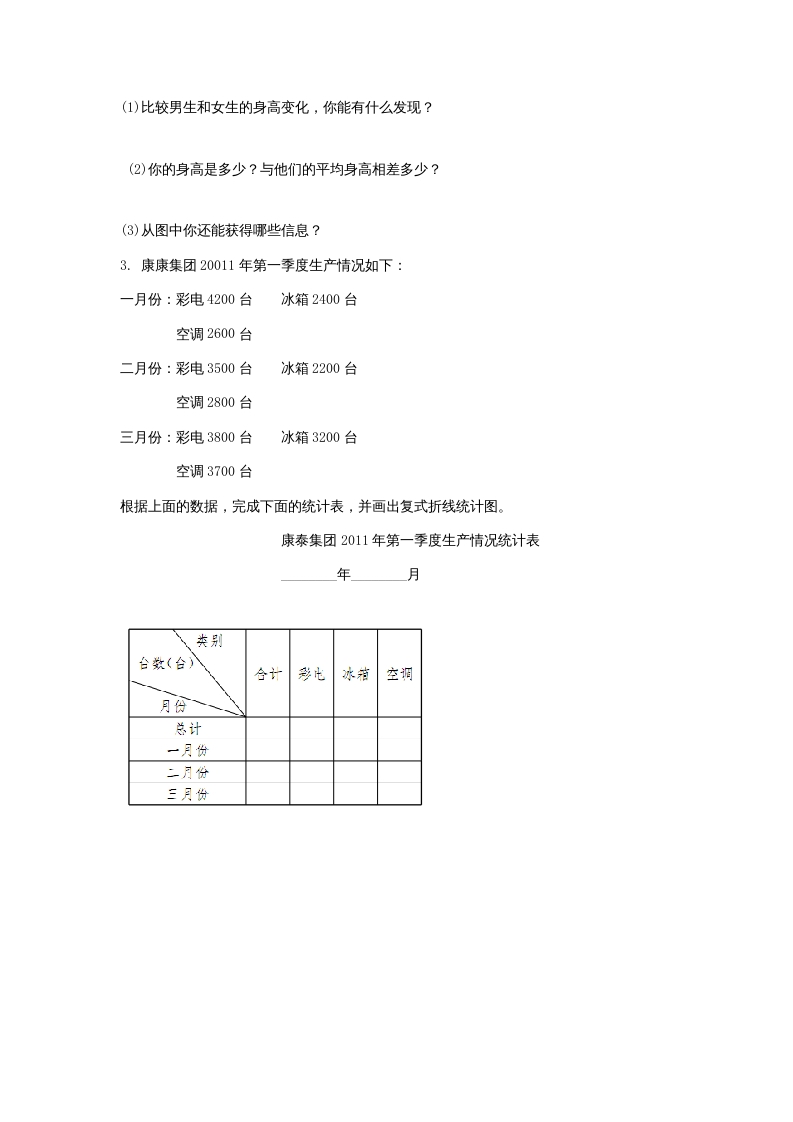 图片[2]-六年级数学上册5.4身高的变化（北师大版）-学习资料站