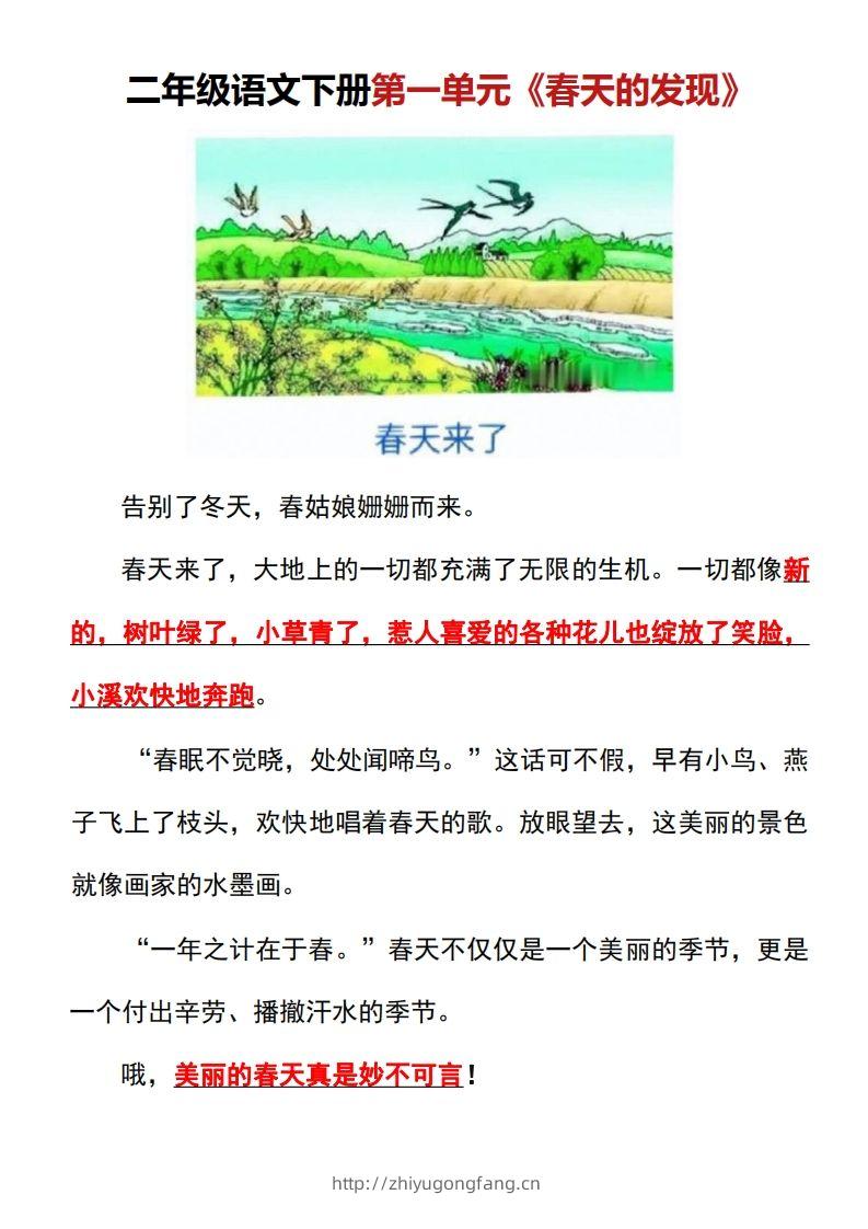 图片[2]-二年级语文下册1-8单元看图写话范文梳理-学习资料站