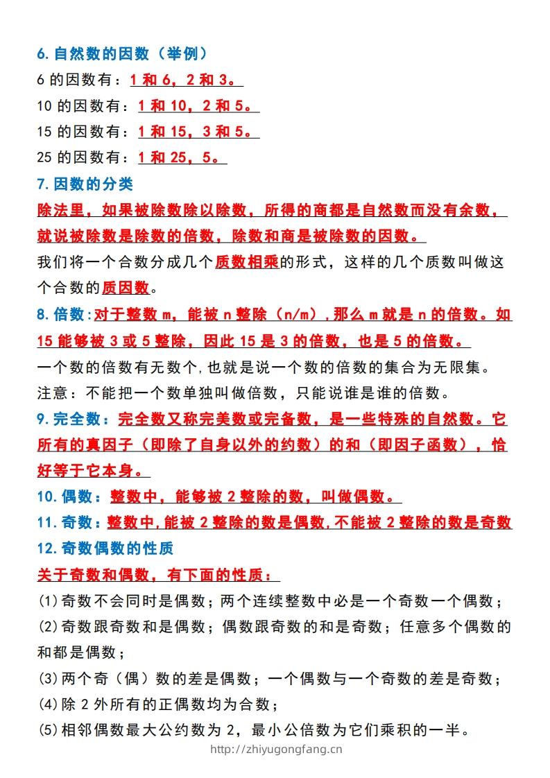 图片[2]-五年级数学下册必背知识点归纳整理-学习资料站
