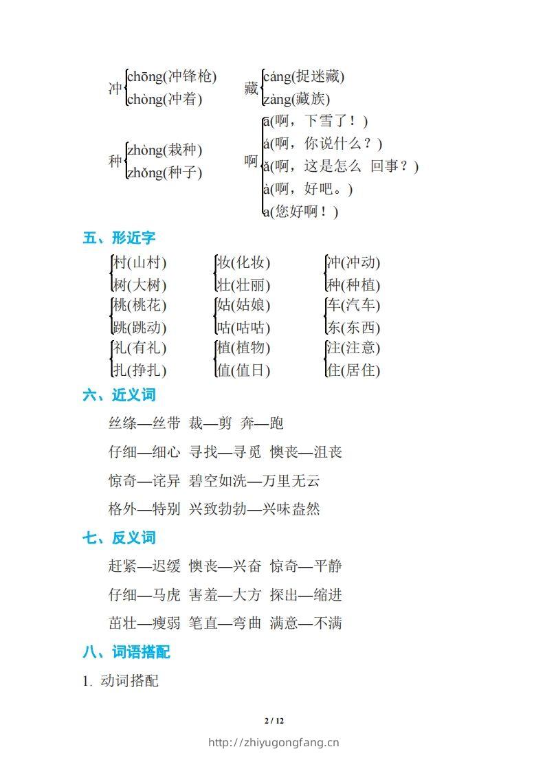 图片[2]-语文二年级下册期中复习知识要点-学习资料站