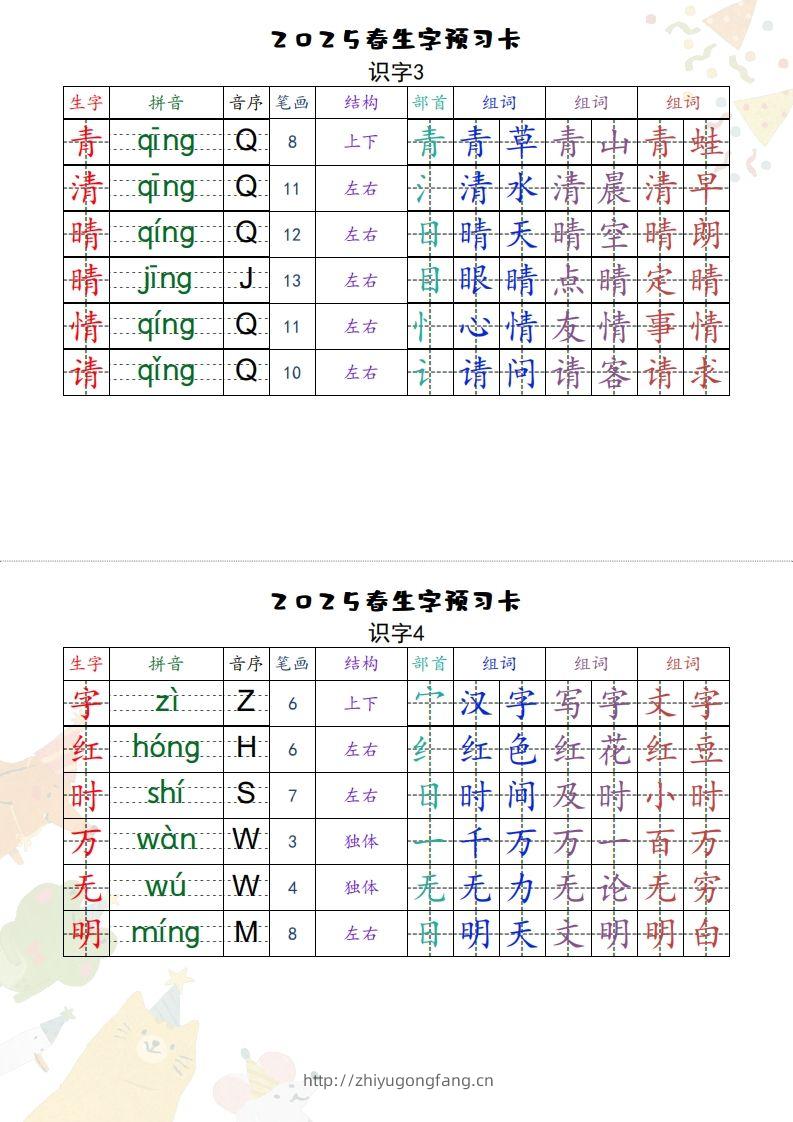 图片[2]-25一下语文【预习卡】-学习资料站