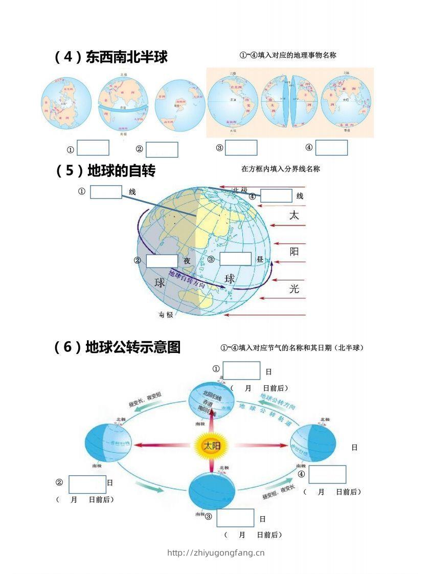 图片[2]-七上地理18个重点图填空训练-学习资料站