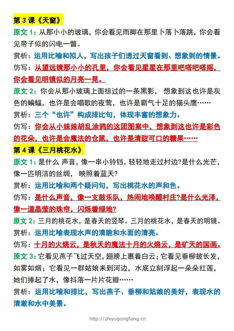 图片[2]-四年级下册语文必考重点句子仿写-学习资料站