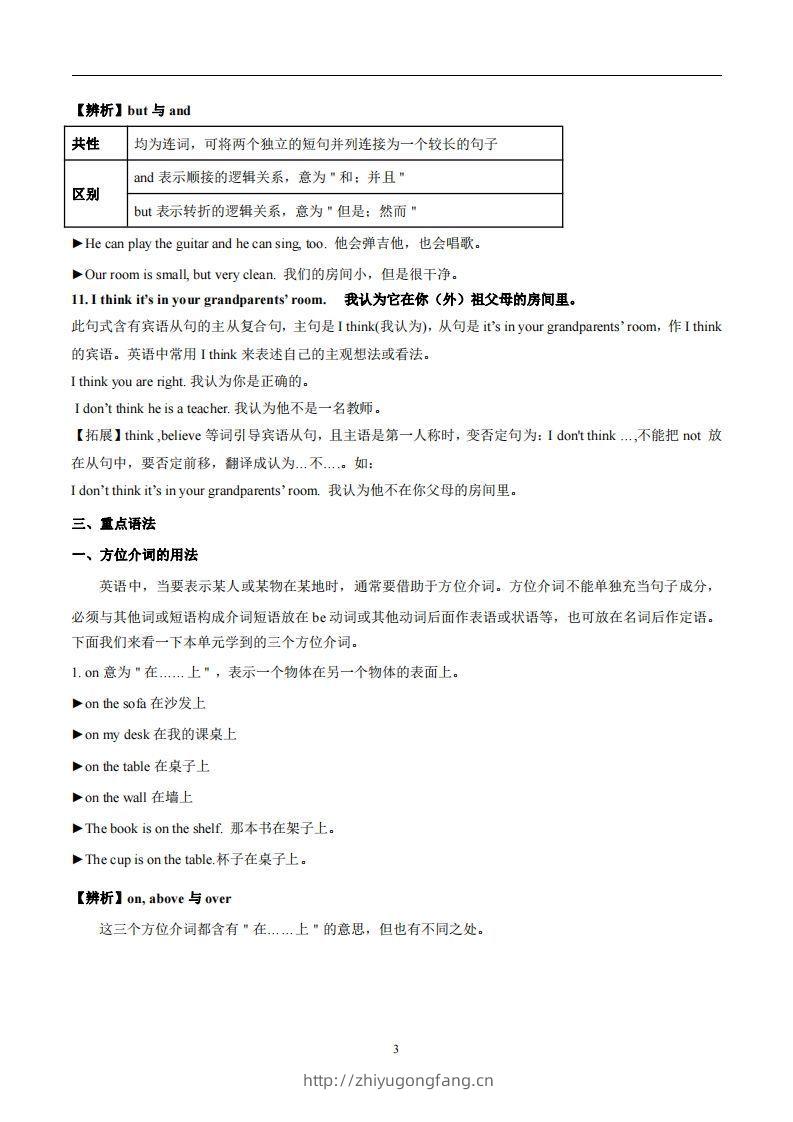 图片[3]-人教版英语七年级上Unit4Where’smyschoolbag？知识点_-学习资料站