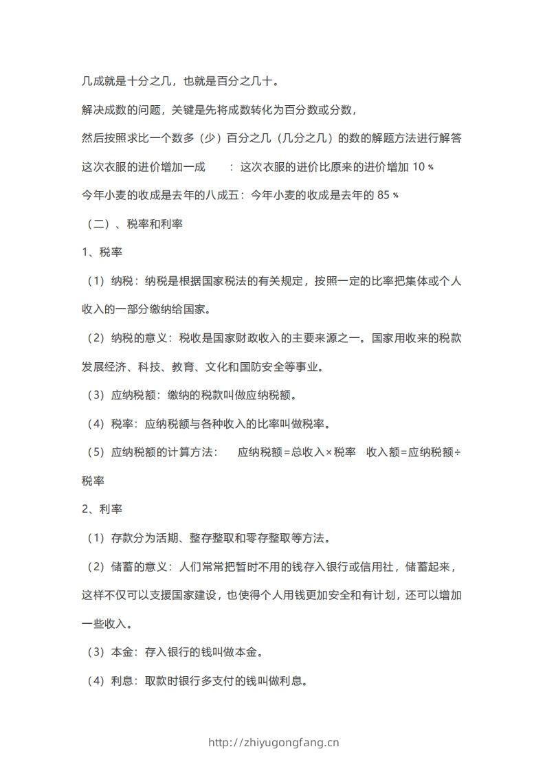 图片[2]-六年级下册数学必背知识点汇总-学习资料站