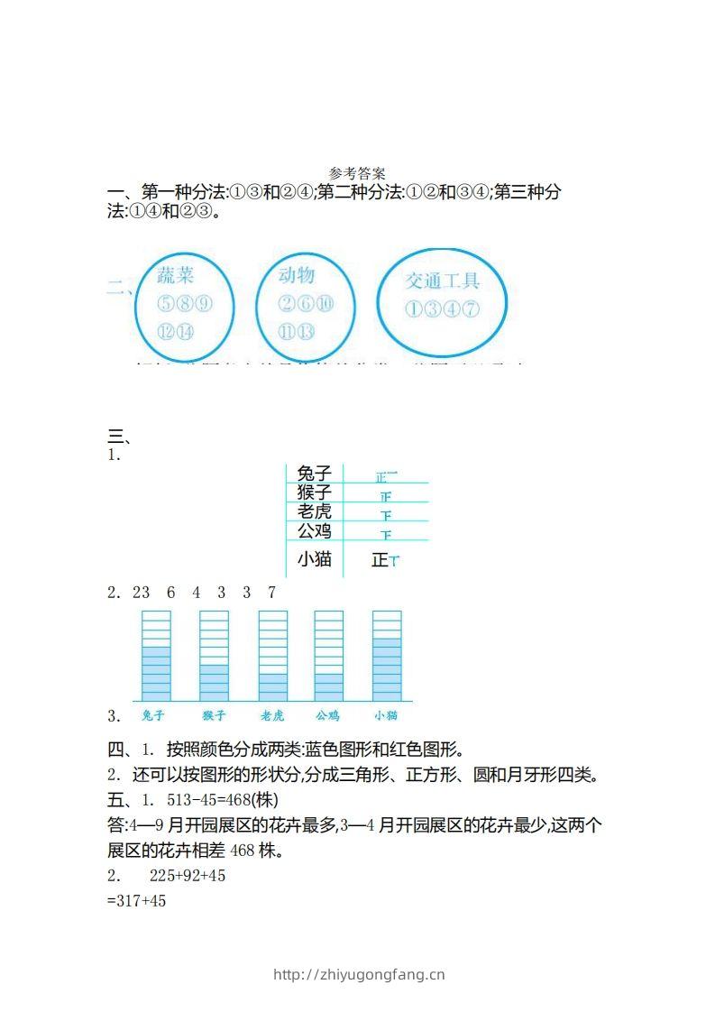 图片[3]-二（下）青岛版数学第九单元检测卷.2（54制）-学习资料站