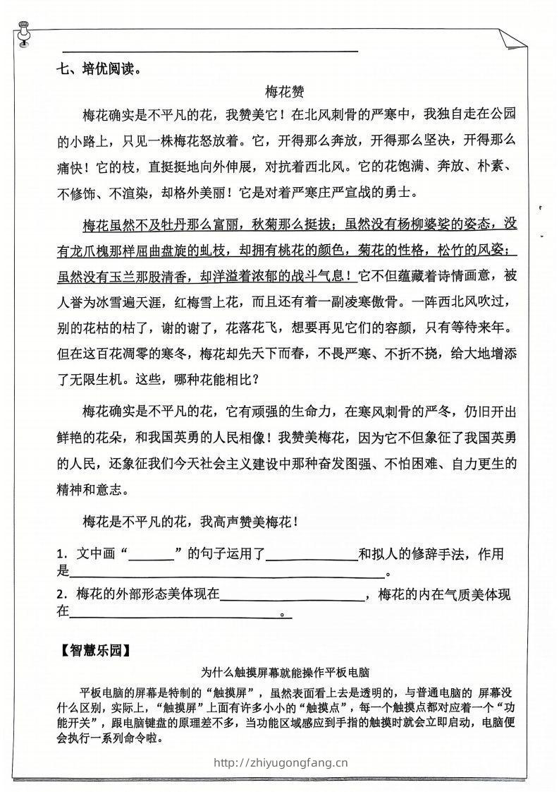 图片[2]-【语文寒假作业】五下语文每日打卡20天（含答案59页）-学习资料站