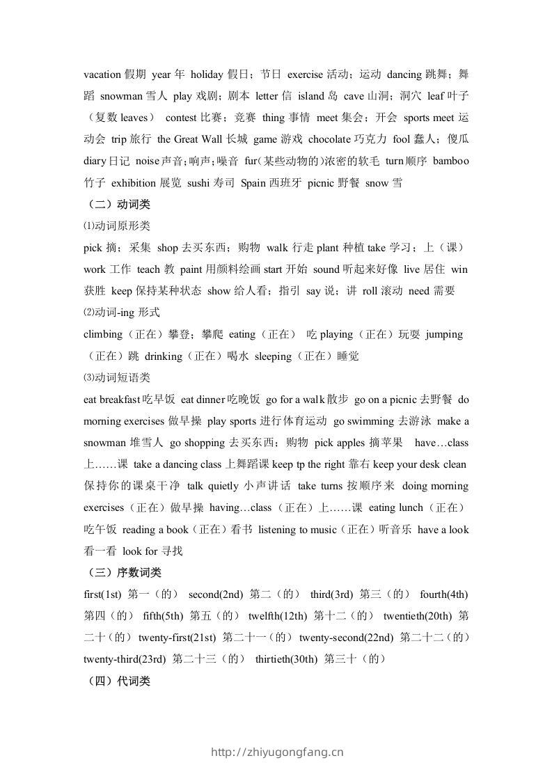 图片[2]-五年级英语下册词汇、句式梳理-全册：话题区分（人教PEP版）-学习资料站