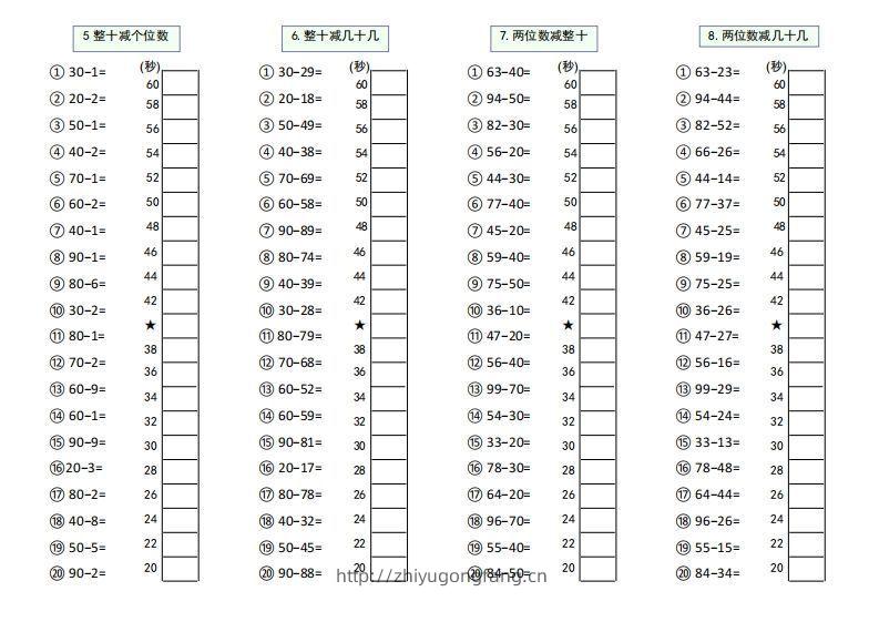 图片[2]-【数学】难度5：100以内大数计算闯关-学习资料站