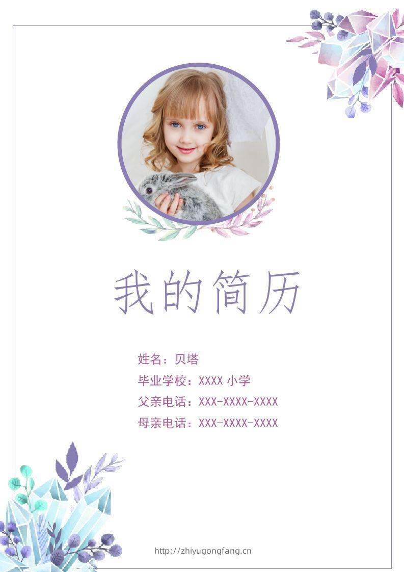 多页-小升初简历88-学习资料站