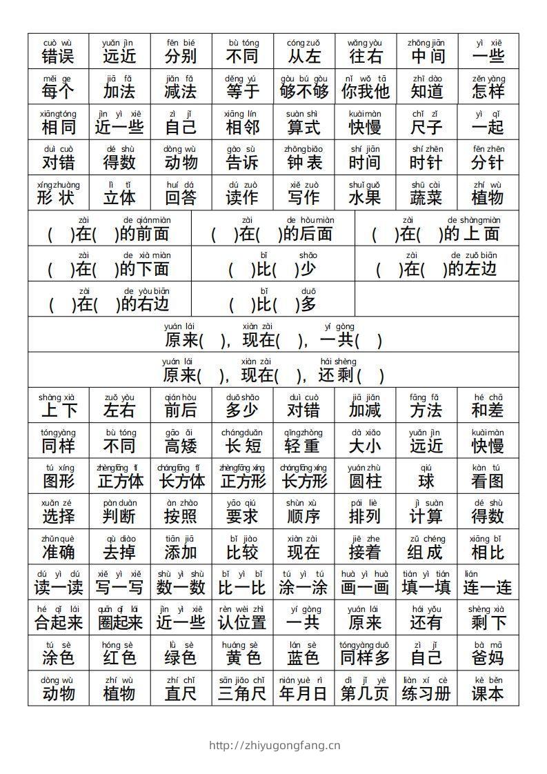 图片[2]-幼小衔接语文常用字词认读-学习资料站