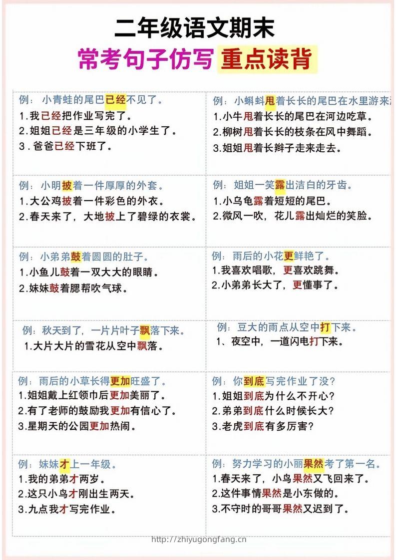 图片[2]-二年级上册语文期末句子仿写-学习资料站