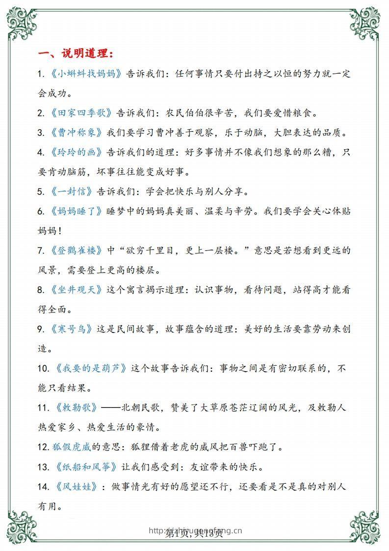 图片[2]-【总复习资料】二上语文-学习资料站