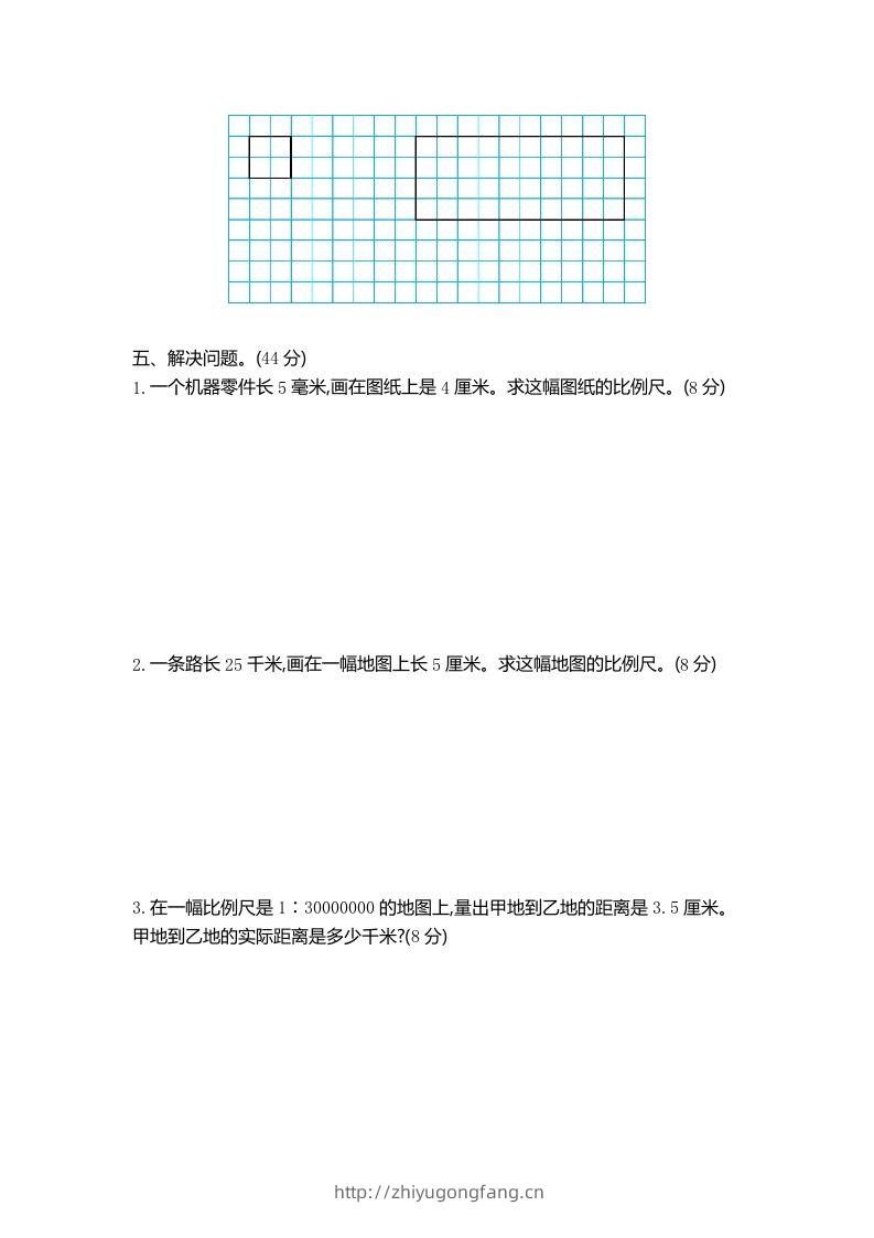 图片[2]-五下（54制）青岛版数学第六单元检测-2-学习资料站