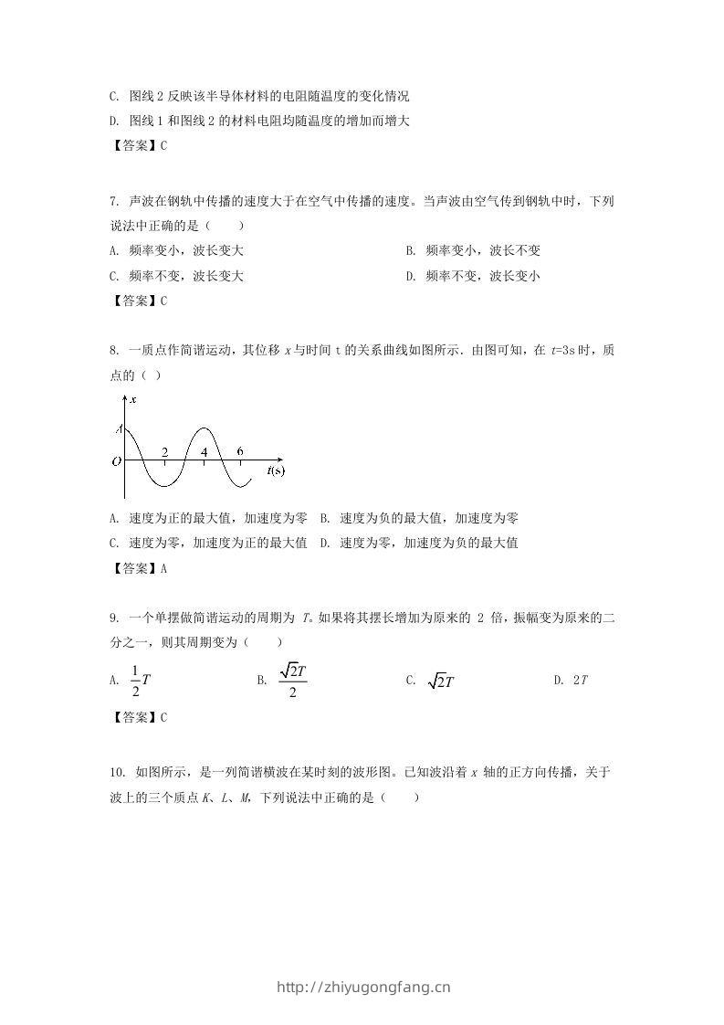 图片[3]-2019-2020年北京市西城区高二物理下学期期末试题及答案(Word版)-学习资料站