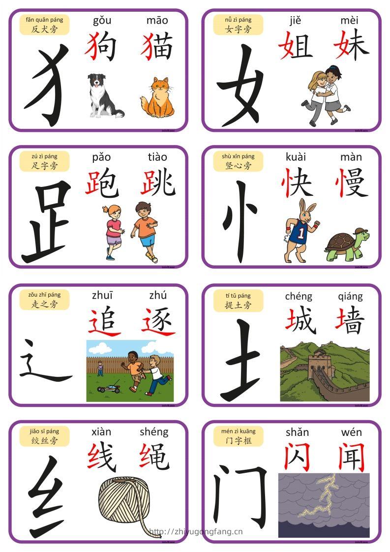 图片[2]-2_认识部首和偏旁闪卡-学习资料站