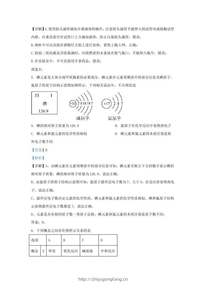 图片[3]-2023-2024学年山东省济南市市中区九年级上学期化学期末试题及答案(Word版)-学习资料站