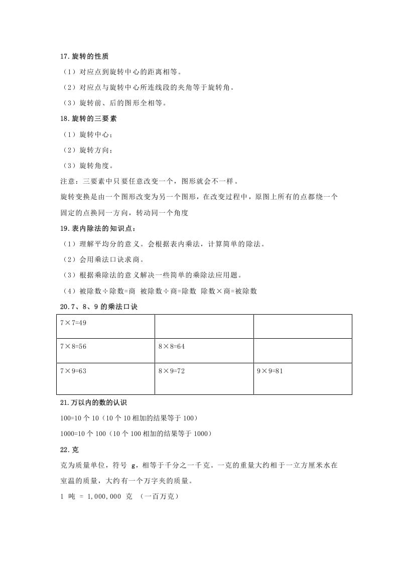图片[3]-二年级数学下册小学知识点归纳-学习资料站