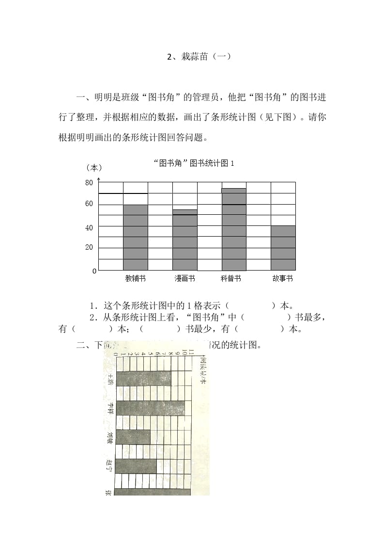 四年级数学下册6.2栽蒜苗（一）-学习资料站