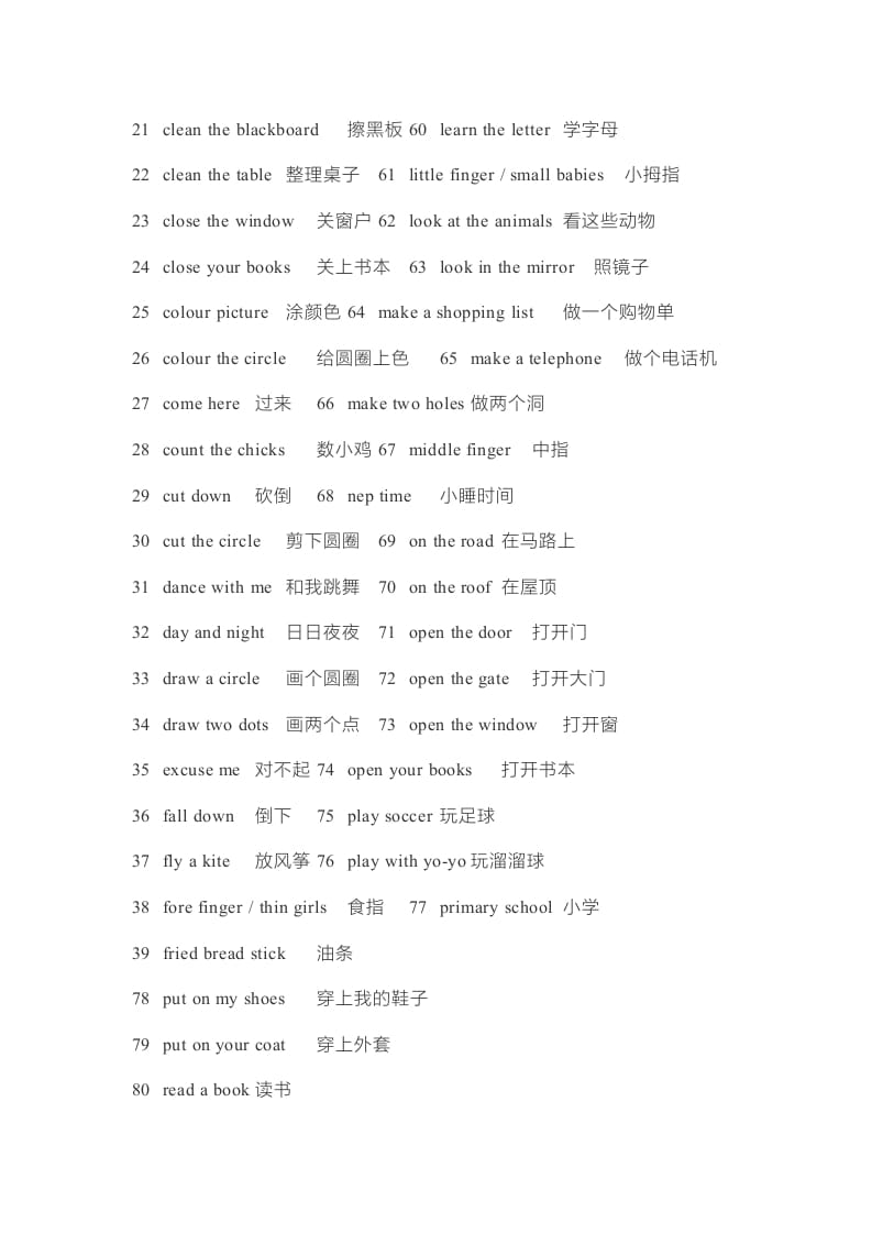 图片[2]-二年级英语上册单词表（人教版一起点）-学习资料站