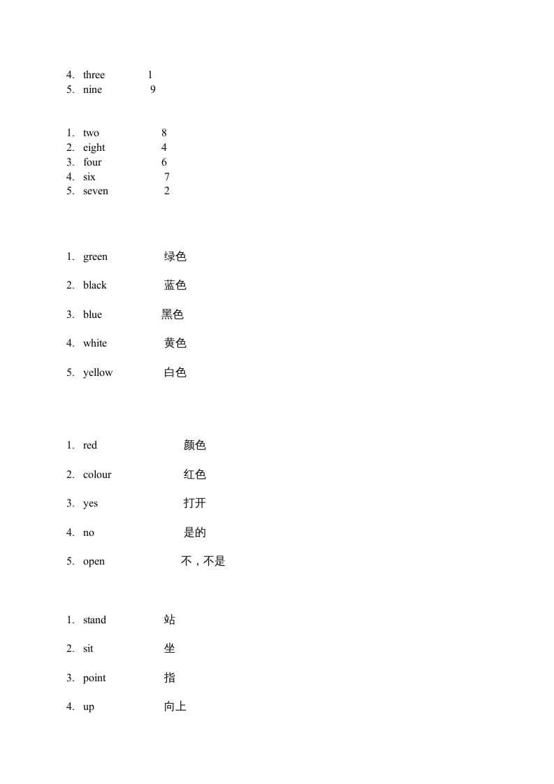 图片[2]-二年级英语上册单词练习题（人教版一起点）-学习资料站