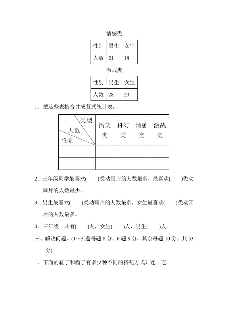 图片[2]-三年级数学下册期末归类卷(3)-学习资料站