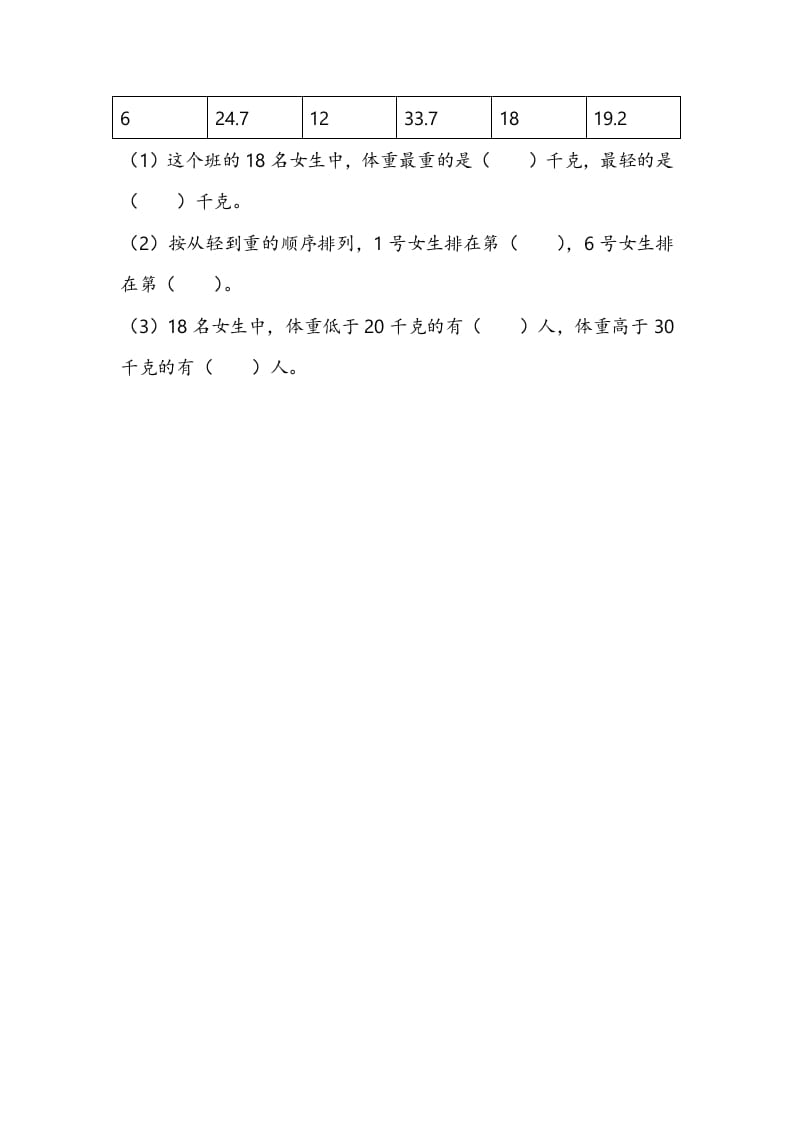 图片[3]-三年级数学下册9.2简单的数据排序和分组-学习资料站