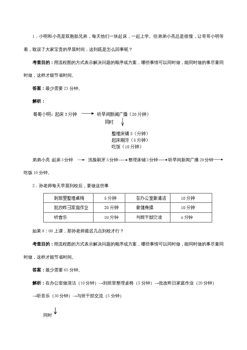 图片[3]-四年级数学上册《数学广角──优化》同步试题（人教版）-学习资料站