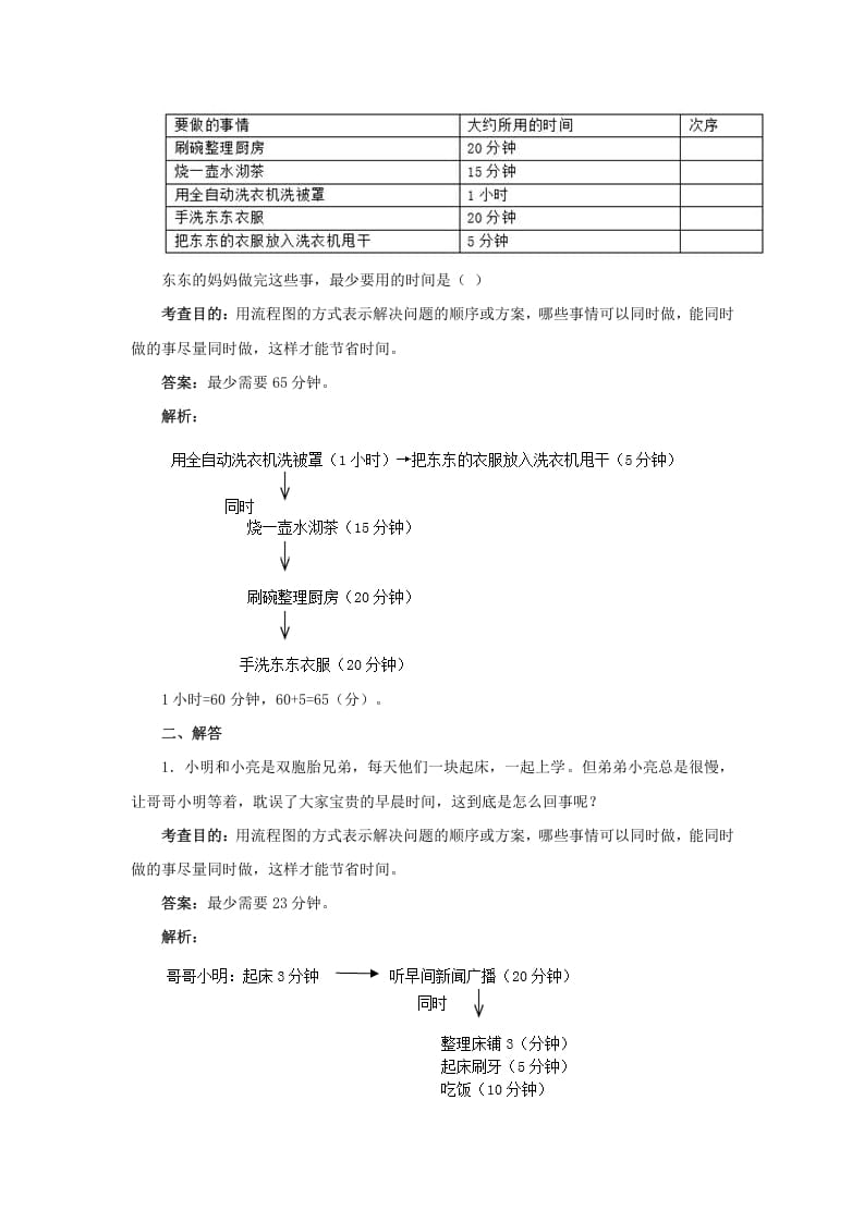 图片[2]-四年级数学上册同步测试及解析-数学广角──优化（人教版）-学习资料站
